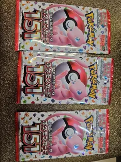 3 Packs Nintendo Pokemon TCG Scarlet & Violet - Pokemon 151 Booster 21cards 4521329346045 - Image 1