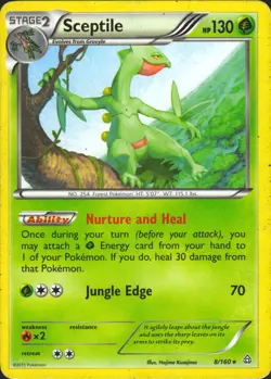 Sceptile 8/160 Rare XY Primal Clash Pokemon Card LP - Image 1