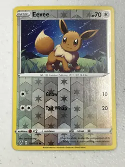 Pokemon Card Vivid Voltage Eevee 130/185 Reverse Holo Foil LP/NM - Image 1
