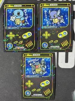 Game Boy Color Pokemon HOLO CARDS * SQUIRTLE, WARTORTLE, BLASTOISE (Peruvian) - Image 1