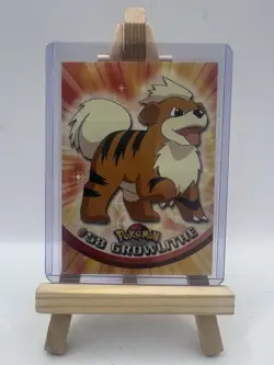 1999 Topps Pokemon TV Animation Edition Growlithe #58 Green Topps Logo LP - Image 1