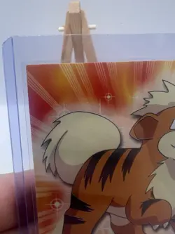 1999 Topps Pokemon TV Animation Edition Growlithe #58 Green Topps Logo LP - Image 4