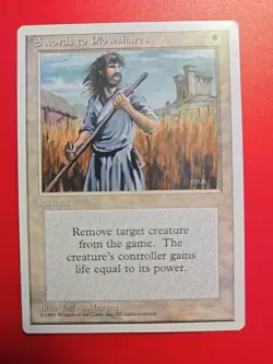 Swords to Plowshares Alternate 4th Edition Regular Uncommon Mtg - Image 1
