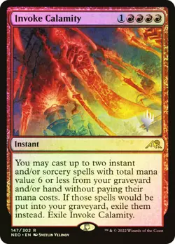MTG FOIL Invoke Calamity Promo Pack Kamigawa Neon Dynasty - Promo: Planeswalker - Image 1