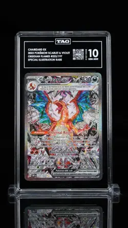 Pokemon TCG Charizard EX Obsidian Flames 223/197 Tag 10 - Image 1