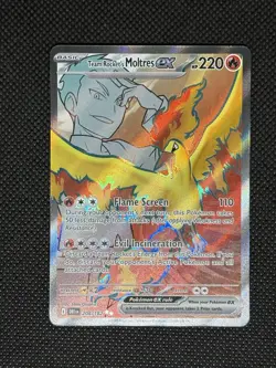 Pokemon TCG TEAM ROCKET’S MOLTRES EX 208/182 SV Destined Rivals Ultra Rare - Image 1