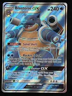 Pokemon Blastoise GX SM189 Black Star Promo Full Art NM/LP - Image 1