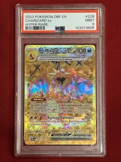 2023 POKEMON OBF EN OBSIDIAN FLAMES HYPER RARE #228 CHARIZARD EX PSA 9 - Image 2