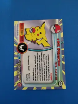 Topps Pokemon #25 Pikachu HOLO/FOIL CARD - TV Animation Edition, 1999 - Image 2