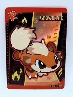 Pokemon Baby 151 Growlithe Special Doujin Kawaii Holo Illustration Art Card - Image 1