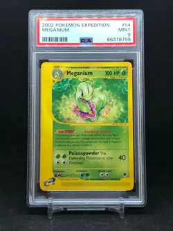 Meganium 54/165 Expedition Non-Holo Rare PSA 9 Mint Pokemon Card - Image 1