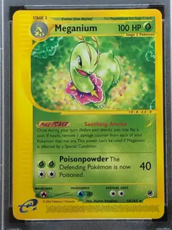 Meganium 54/165 Expedition Non-Holo Rare PSA 9 Mint Pokemon Card - Image 2