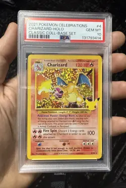 PSA 10 Charizard Holo 2021 Celebrations Classic Collection Pokemon Card ENGLISH - Image 3