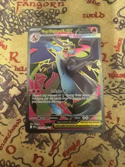 ENGLISH Mega Charizard X EX FULL ART 109/094 Phantasmal Flames Pokemon Card - Image 1
