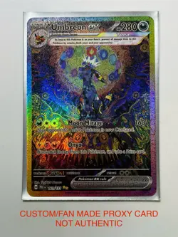 Umbreon Ex 161/131 Special Illustration SIR Prismatic Sunbreon DIY Fan Art Card - Image 1