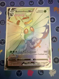 Pokemon TCG Butterfree VMAX Darkness Ablaze Card 190/189 Secret Rare Holo - Image 1