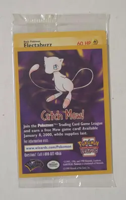 Pokemon The First Movie Sealed Electabuzz WB Promo Black Star 1999 Card WOTC New - Image 1
