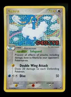 Altaria 1/107 EX Deoxys 2005 Reverse Holo Rare Pokemon Card TCG - Image 1