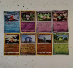 X8 Yuka Morii Pokemon Cards Reverse Holo Sinistea Gothita Machop Lot of 8 - Image 1
