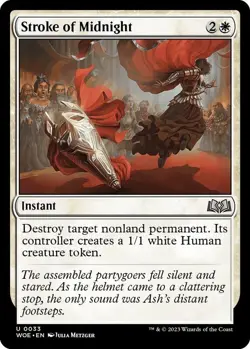 Stroke of Midnight (FOIL) - Wilds of Eldraine (WOE) NM Magic: The Gathering - Image 1