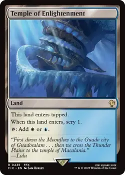 MTG magic 1x Temple of Enlightenment SURGE FOIL (M/NM) Commander Final Fantasy - Image 1