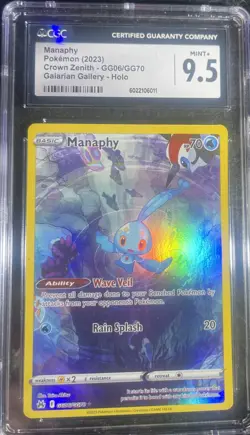 Manaphy Pokemon (2023) Crown Zenith - GG06/GG70 Galarian Gallery - Holo CGC 9.5 - Image 2