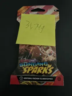 VERY HEAVY - 31.74g - Pokemon Surging Sparks Sleeved Booster Pack - SEALED! - Image 4