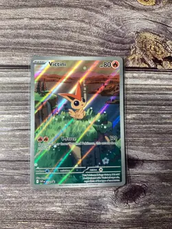 Pokemon Victini SVP 208 Promo Illustration Black Bolt/White Flare Rare MINT / NM - Image 1