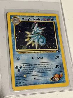 Pokemon TCG - Misty’s Seadra 9/132 Holo Rare - WOTC Gym Heroes - NM/LP - Image 1