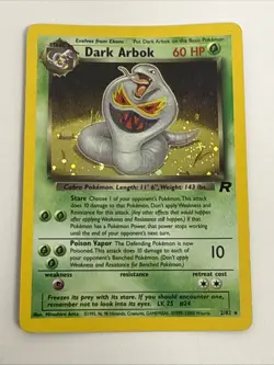 Pokemon TCG Team Rocket Dark Arbok Unlimited Holo Rare 2/82 LP- - Image 1