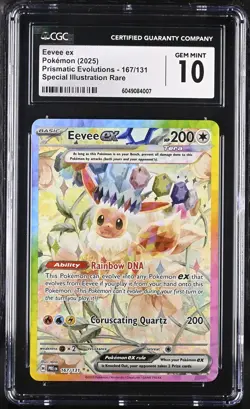 2025 Pokemon Eevee ex #167/131 Special Illustration Rare CGC 10 - Image 1