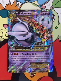 Pokemon TCG M Mewtwo-EX 63/162 BREAKthrough Holo LP - Image 1