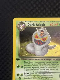 Pokemon TCG Dark Arbok Team Rocket 2/82 Holo 1st Edition Holo Rare MP - Image 2