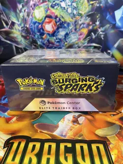 Pokemon Surging Sparks ETB Pokemon Center Exclusive SEALED Elite Trainer Box - Image 3
