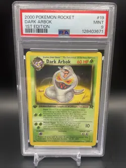 PSA 9 Pokemon Dark Arbok 19/82 Team Rocket 1st Edition Non Holo - Image 1