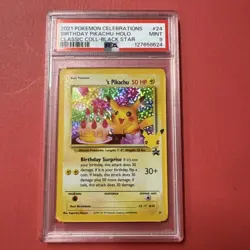 2021 Pokemon Celebrations Classic #24 Birthday Pikachu-Holo PSA 9 - Image 1