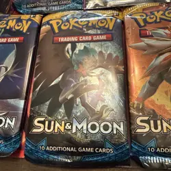 Art Set Of 5 2017 Pokemon - Sun and Moon Base Set Booster Packs Factory Sealed - Image 5