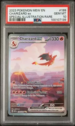 Pokemon Charizard ex 199/165 PSA 10 S&V 151 Special Illustration Rare 2023 - Image 3