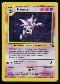 Pokemon Fossil 6/62 Haunter Ink Misprint Error Smear Stain - Image 1