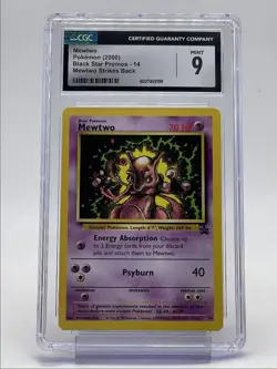 MEWTWO 2000 POKEMON BASE SET BLACK STAR PROMOS #14 CGC 9 Q4841 - Image 1