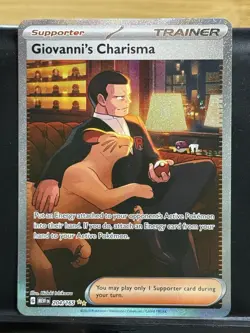 Pokemon TCG Giovanni's Charisma 204/165 S&V 151 Special Illustration Rare - Image 1