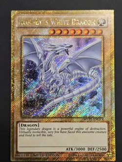 YuGiOh Blue-Eyes White Dragon MVP1-ENGV4 Gold Secret Rare NM Limited Ed - Image 1