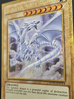 YuGiOh Blue-Eyes White Dragon MVP1-ENGV4 Gold Secret Rare NM Limited Ed - Image 3