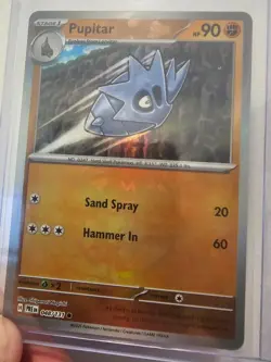 Pokemon TCG Pupitar Master Ball Pattern Holo Card 048/131 Prismatic Evolutions - Image 1