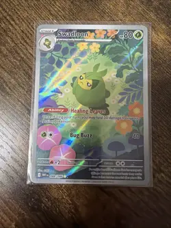 Swadloon 088/086 White Flare Illustration Rare NM Free Shipping Pokemon Card - Image 1