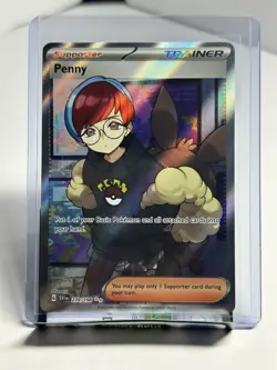 Pokemon TCG Penny Scarlet & Violet Holo Ultra Rare Card 239/198 NM/M Condition - Image 1