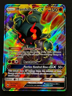 Marshadow GX 80/147 - Burning Shadows Ultra Rare Pokemon TCG Card LP - Image 1