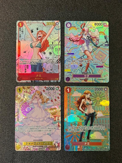 4 Set Special Parallel OP01-016 MANGA NAMI/UTA/PUDDING ONE PIECE CARD GAME JPN - Image 1
