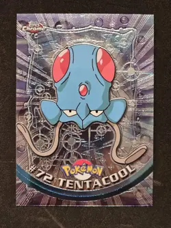 Pokemon Card Tentacool #72 Topps Chrome TV Animation Edition - Image 1