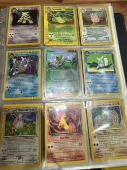 Pokemon Collection Binder Vintage Lot of Cards Holos Rares WoTC Base Set Etc - Image 1